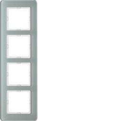 Berker 10146079, Frame 4gang, Q.7 glass polarwhite, 4011334449867