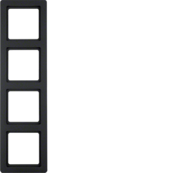 Berker 10146086, Frame, Anthracite Velvety, Lacquered 4-G, 4011334379287