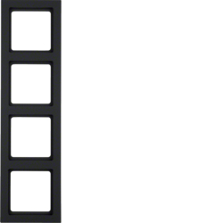 Berker 10146096, Frame, Anthracite Velvety, Lacquered 4-G, 4011334385721