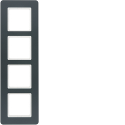 Berker 10146186, Frame 4gang, Q.7, anthracite velvety, 4011334481171