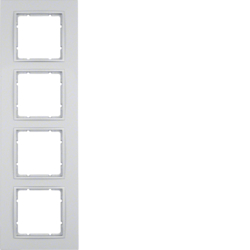 Berker 10146424, B.7 Frame 4g, Aluminium Matt Lacquered, 4011334376743