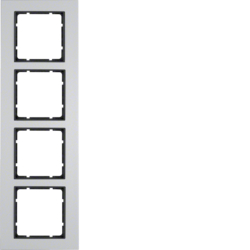 Berker 10146904, B.7 Frame 4g, Alum Anodised/Anthracite, 4011334372622