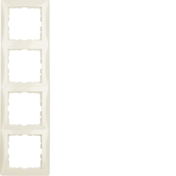 Berker 10148982, S.1 Frame 4-gang White Glossy, 4011334276906