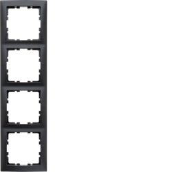 Berker 10149949, S.1 Frame 4-gang Anthracite Matt, 4011334360438