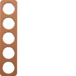 Berker 10152369, R.1 Rahmen Leather brown /polarwhite 5ga, 4011334413042