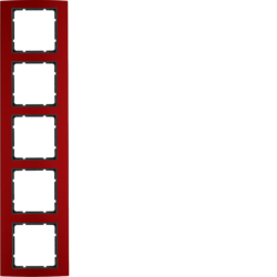 Berker 10153012, B.3 Frame 5g Alum Red/Anthracite Matt, 4011334384878