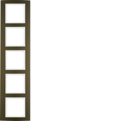 Berker 10153021, B.3 Frame 5g Alum Brown/Polar White Matt, 4011334384755