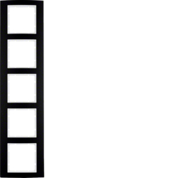 Berker 10153025, B.3 Frame 5g Alum Black/Polar White Matt, 4011334384694