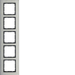 Berker 10153606, B.7  Frame 5g Brush S/Steel/Anthracite, 4011334385028