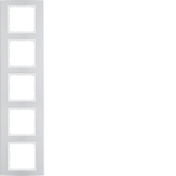 Berker 10153904, B.3 Frame 5g Alum Anod/Polar White Matt, 4011334252221