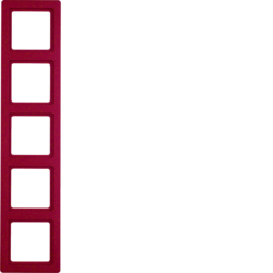 Berker 10156062, Frame, Red Velvety, 5-Gang, 4011334312390