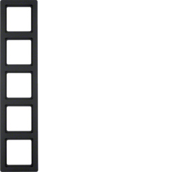 Berker 10156086, Frame, Anthracite Velvety, Lacquered 5-G, 4011334379331