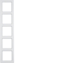 Berker 10156089, Frame, Polar White Velvety, 5-Gang, 4011334312321