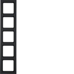 Berker 10156096, Frame, Anthracite Velvety, Lacquered 5-G, 4011334385745