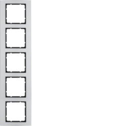 Berker 10156904, B.7 Frame 5g, Alum Anodised/Anthracite, 4011334372639