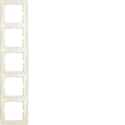 Berker 10158982, S.1 Frame 5-gang White Glossy, 4011334276913