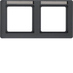 Berker 10226016, Frame, Label, Anthracite, 2-G Horizontal, 4011334379386