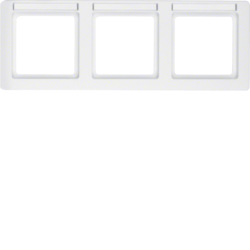 Berker 10236019, Frame, Label, Polar White, 3G Horizontal, 4011334320555