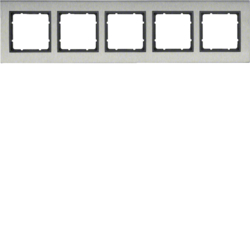 Berker 10253606, B.7 Frame 5gH Brush S/Steel/Anthracite, 4011334383253