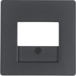 Berker 10336086, Centre Plate with TAE Cut-out Anthracite, 4011334379485