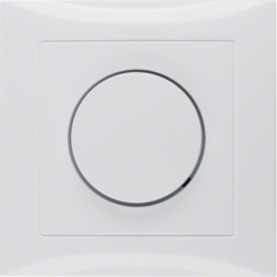 Berker 11308989, Cover Plate/Set Rotary Dim Polar White G, 4011334277118