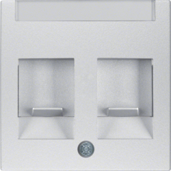 Berker 11811404, Centre Plate, 2 Slider, Aluminium Matt, 4011334221227