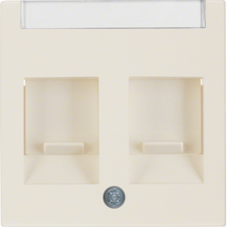 Berker 11818982, Centre Plate, 2 Slider, White Glossy, 4011334279099