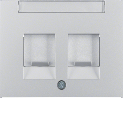 Berker 11827003, Z-ST M SL 2F F MOD JACK K.5 ALU, 4011334377665