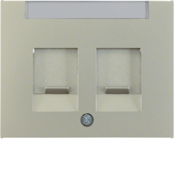 Berker 11827004, C/plate w/dust protec.2g slider - K.5 SS, 4011334275589