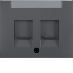 Berker 11827006, C/plate w/dust protec.2g slider -K.1 ant, 4011334298243