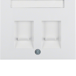 Berker 11827009, C/plate w/dust protec.2g slider -K.1 PW, 4011334268772