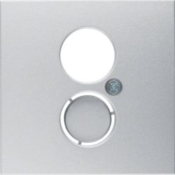 Berker 11961404, C/plate for loudspeaker S/O - B alu, 4011334221258