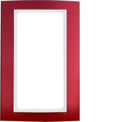 Berker 13093022, B.3 Frame Large CO Alum Red/Polar White, 4011334384823