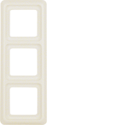 Berker 1330, COVER FRAME 3GANG, WHITE, 4011334011552