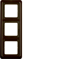 Berker 133001, COVER FRAME 3GANG BROWN, 4011334011569