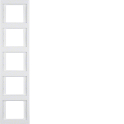 Berker 13537009, RAHMEN K.1 POLARWEI? 5FACH SENKRECHT, 4011334263258