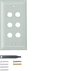 Berker 1366, Glass cover plat 6gang, 4011334253730
