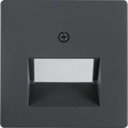 Berker 14096086, Plate 2-Gang FCC Socket Outlet, Anthra, 4011334379621