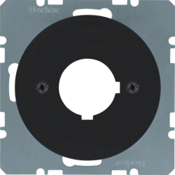 Berker 14322045, Centre plate opening ? 22.5 mm R.x black, 4011334367093