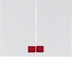 Berker 14377009, Rockers with red lens - K.1 polar white, 4011334268000