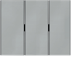 Berker 14657004, 3gang rocker - K.5 S/steel, 4011334276777