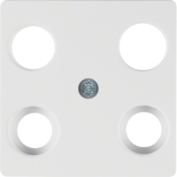 Berker 14831909, Central Plate Aerial Socket 4 Hole White, 4011334227250
