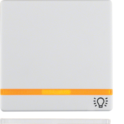 Berker 16216079, Rocker 1G, Lens/Light Symbol, White, 4011334317500