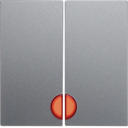 Berker 16271404, Rockers with red lens-B series alu, matt, 4011334225201