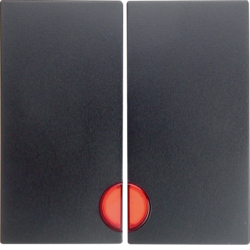 Berker 16271606, Rockers with red lens-B series Ant, matt, 4011334220879