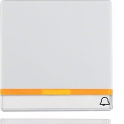 Berker 16286079, Rocker 1G, Lens/Bell Symbol, White, 4011334317555