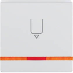 Berker 16406089, Centre Plate for Hotel Card, White, 4011334312192