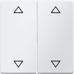 Berker 16446089, Rocker 2-Gang, Arrow Symbols Polar White, 4011334312727
