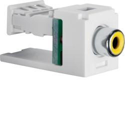 Berker 1992, Cinch Module Video Polar White/Yellow, 4011334308812