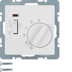 Berker 20306089, Temp Controller, NC Contact, White, 4011334316121